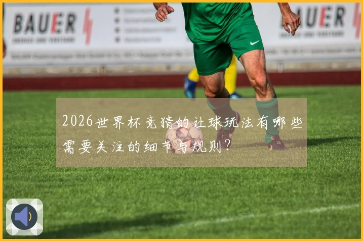 2026世界杯竞猜的让球玩法有哪些需要关注的细节与规则？